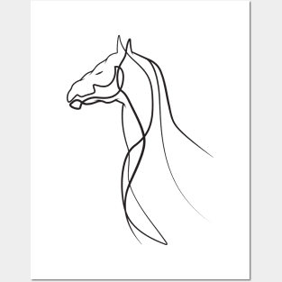 Horse Lineart Posters and Art